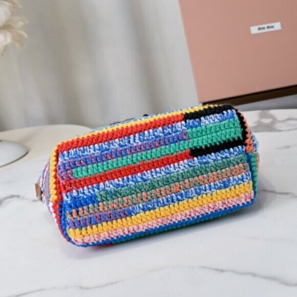 Miu Miu Crochet Rainbow Pouch - Picture 4 of 5